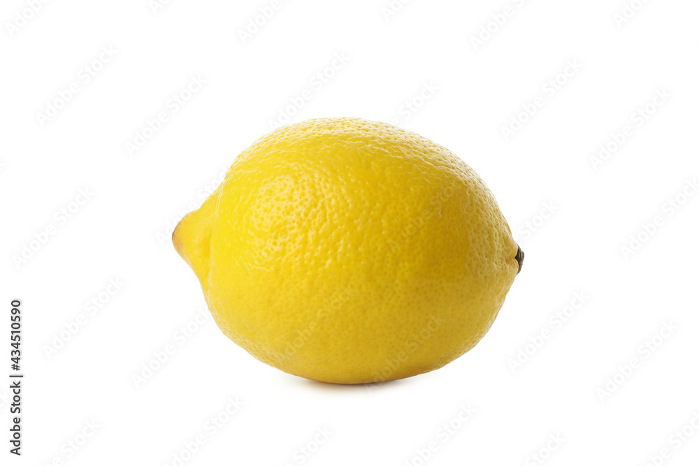 Fresh single lemon isolated on white background Fresh single lemon isolated on white background