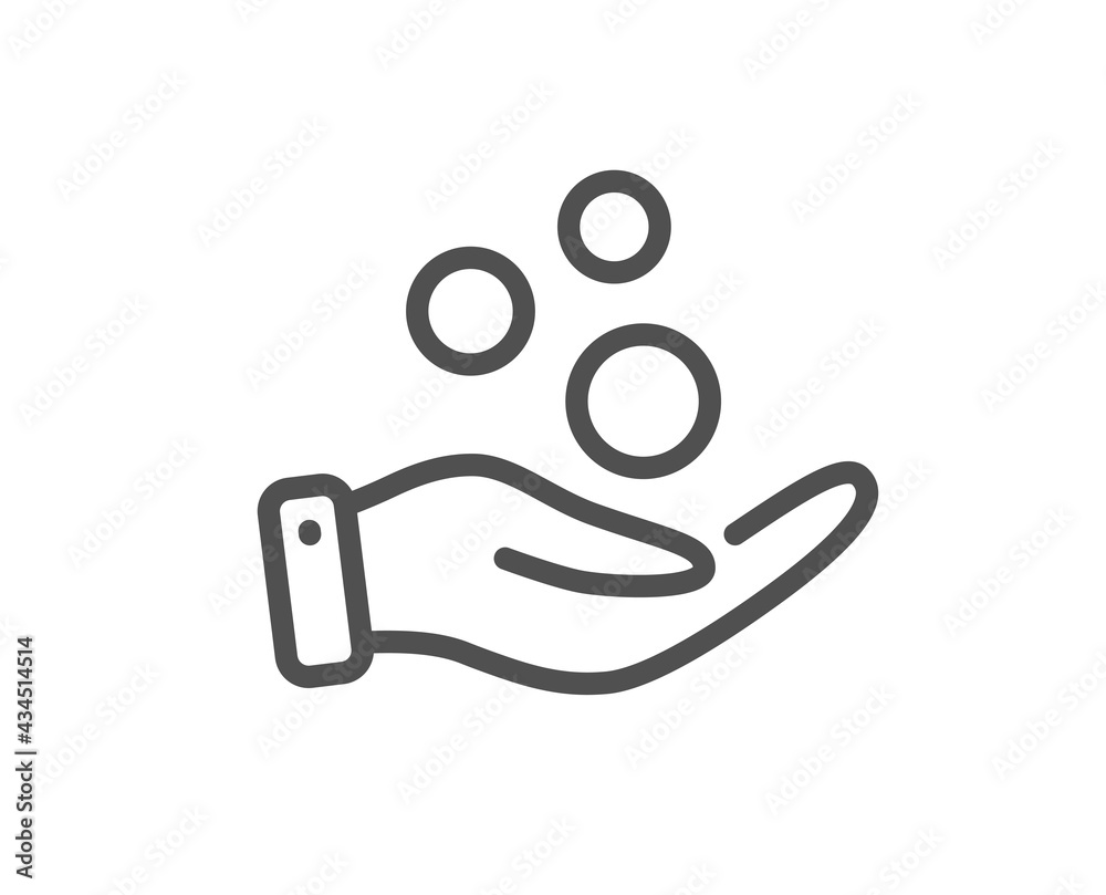 Donation money line icon. Money savings sign. Donate cash symbol. Quality design element. Linear style donation money icon. Editable stroke. Vector Donation money line icon. Money savings sign. Donate cash symbol. Quality design element. Linear style donation money icon. Editable stroke. Vector