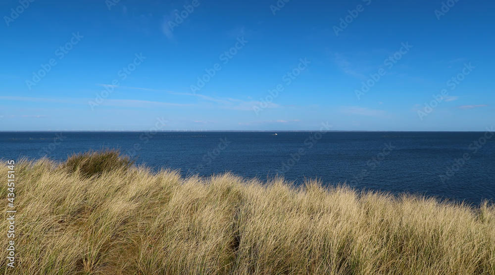 landscape with calm water at Ringkobing Fjord, Denmark landscape with calm water at Ringkobing Fjord, Denmark
