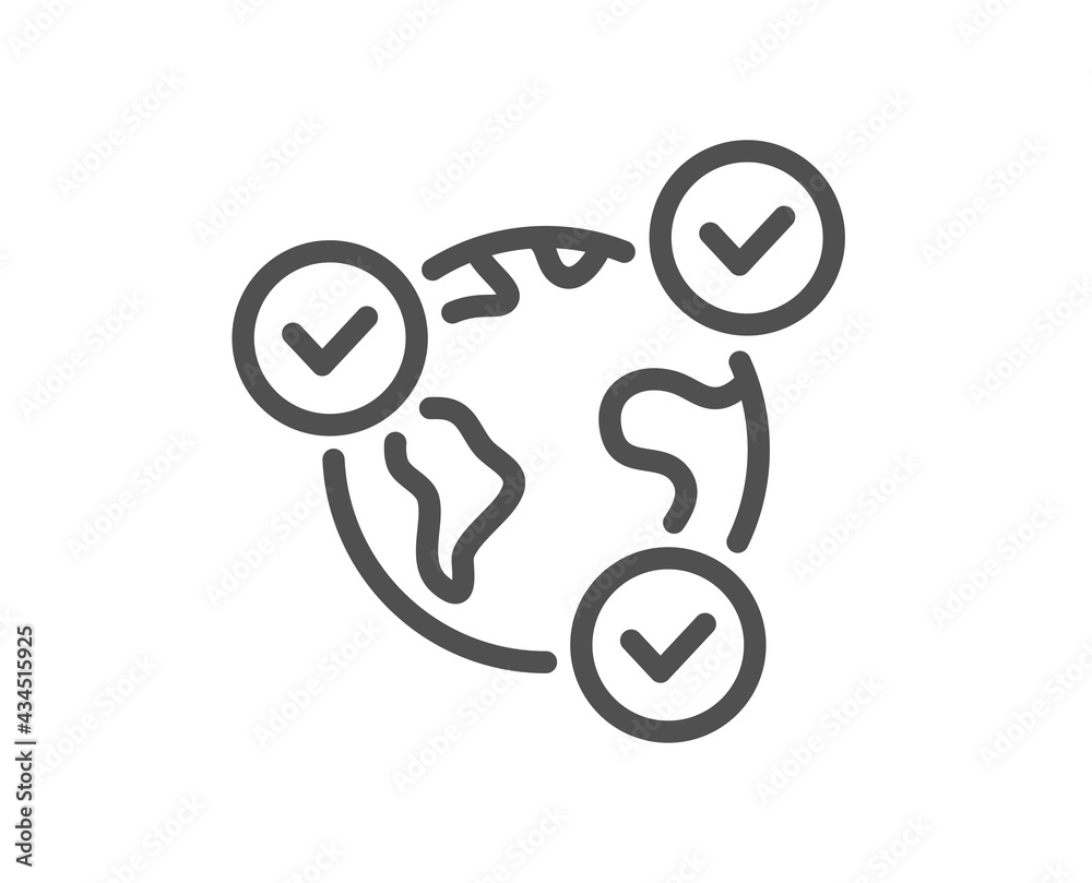 Online voting line icon. Internet vote sign. Web election symbol. Quality design element. Linear style online voting icon. Editable stroke. Vector Online voting line icon. Internet vote sign. Web election symbol. Quality design element. Linear style online voting icon. Editable stroke. Vector