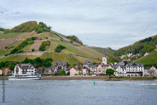 The town of Assmannshausen in the Rhine Valley, part of the Time Heritage