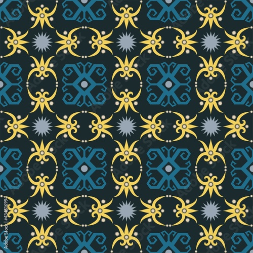 seamless patern of dayak ethnic pattern.traditional Indonesian fabric motif.borneo pattern. vector design inspiration. Creative textile for fashion or cloth