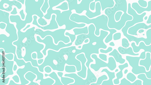 Sun glare on the azure water surface. Background with liquid ripples, vector illustration.