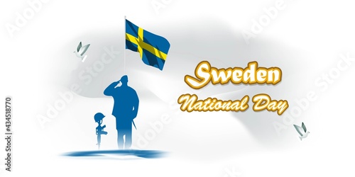 vector illustration  for Sweden national day