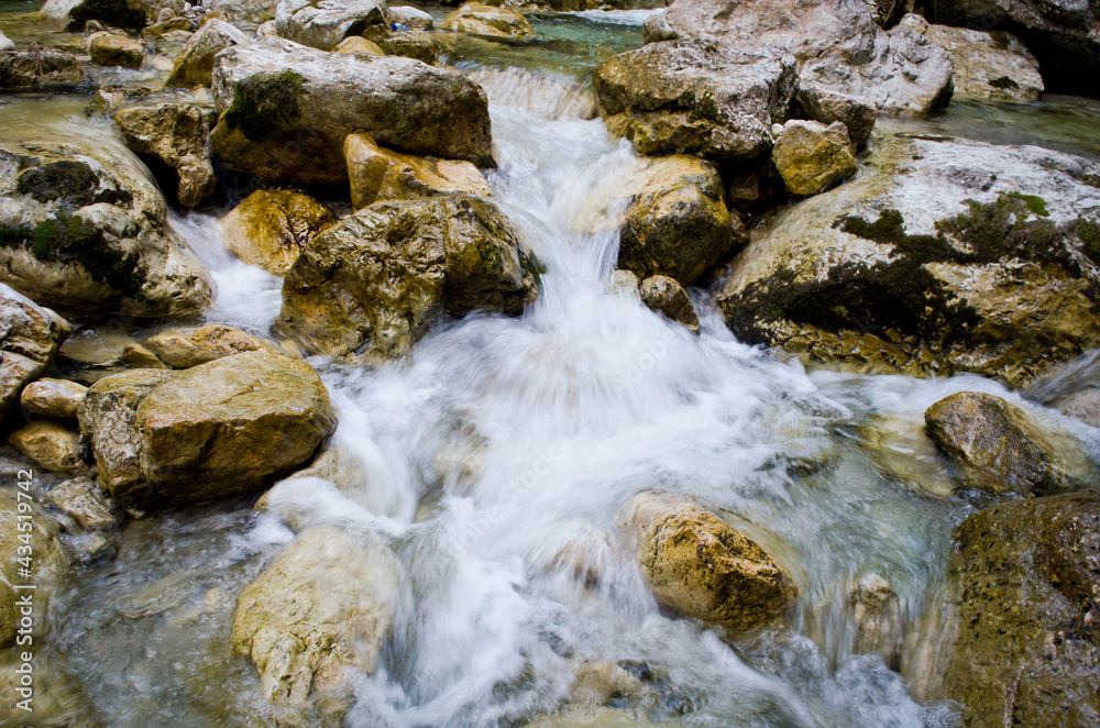 Rocks and Waterfalls at the Neuschwanstein castle, Germany. Rocks and Waterfalls at the Neuschwanstein castle, Germany.
