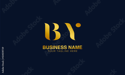 BY B Y initial logo | initial based abstract modern minimal creative logo, vector template image. luxury logotype logo, real estate homie logo. typography logo. initials logo.