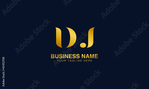 DJ D J initial logo | initial based abstract modern minimal creative logo, vector template image. luxury logotype logo, real estate homie logo. typography logo. initials logo.