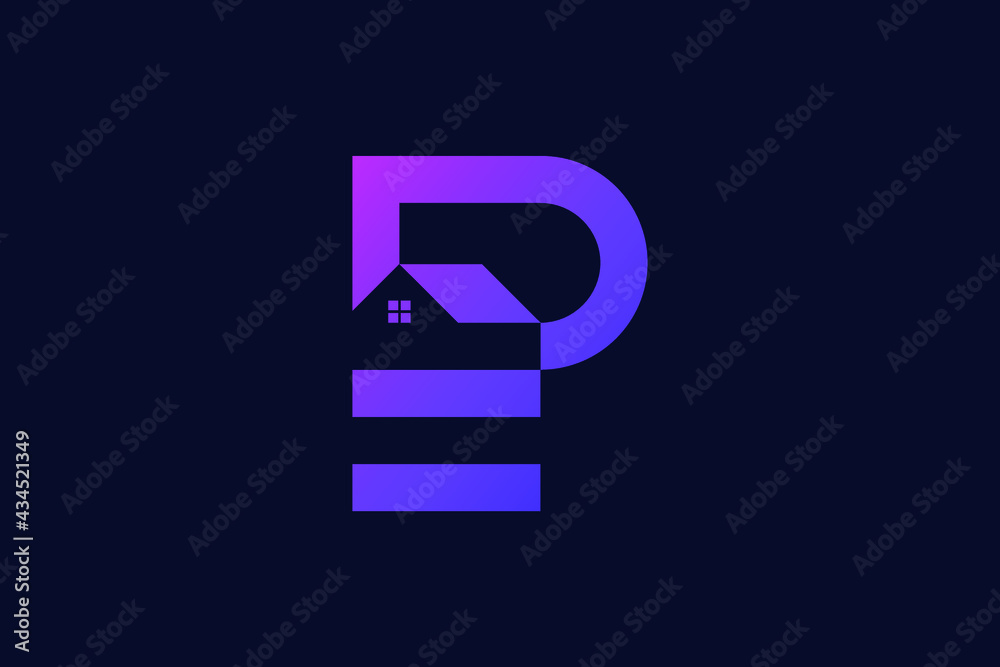 Logo design of P in vector for construction, home, real estate, building, property. creative elegant Monogram. Premium Business home logo icon. Logo design of P in vector for construction, home, real estate, building, property. creative elegant Monogram. Premium Business home logo icon.