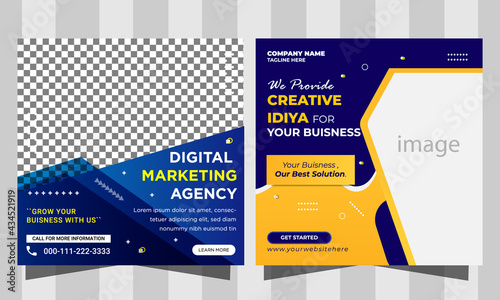 Corporate Business Digital Marketing expert agency Social Media Post Banner Design Template