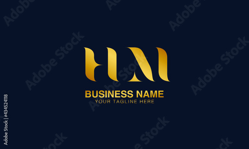 HM H M initial logo | initial based abstract modern minimal creative logo, vector template image. luxury logotype logo, real estate homie logo. typography logo. initials logo.
