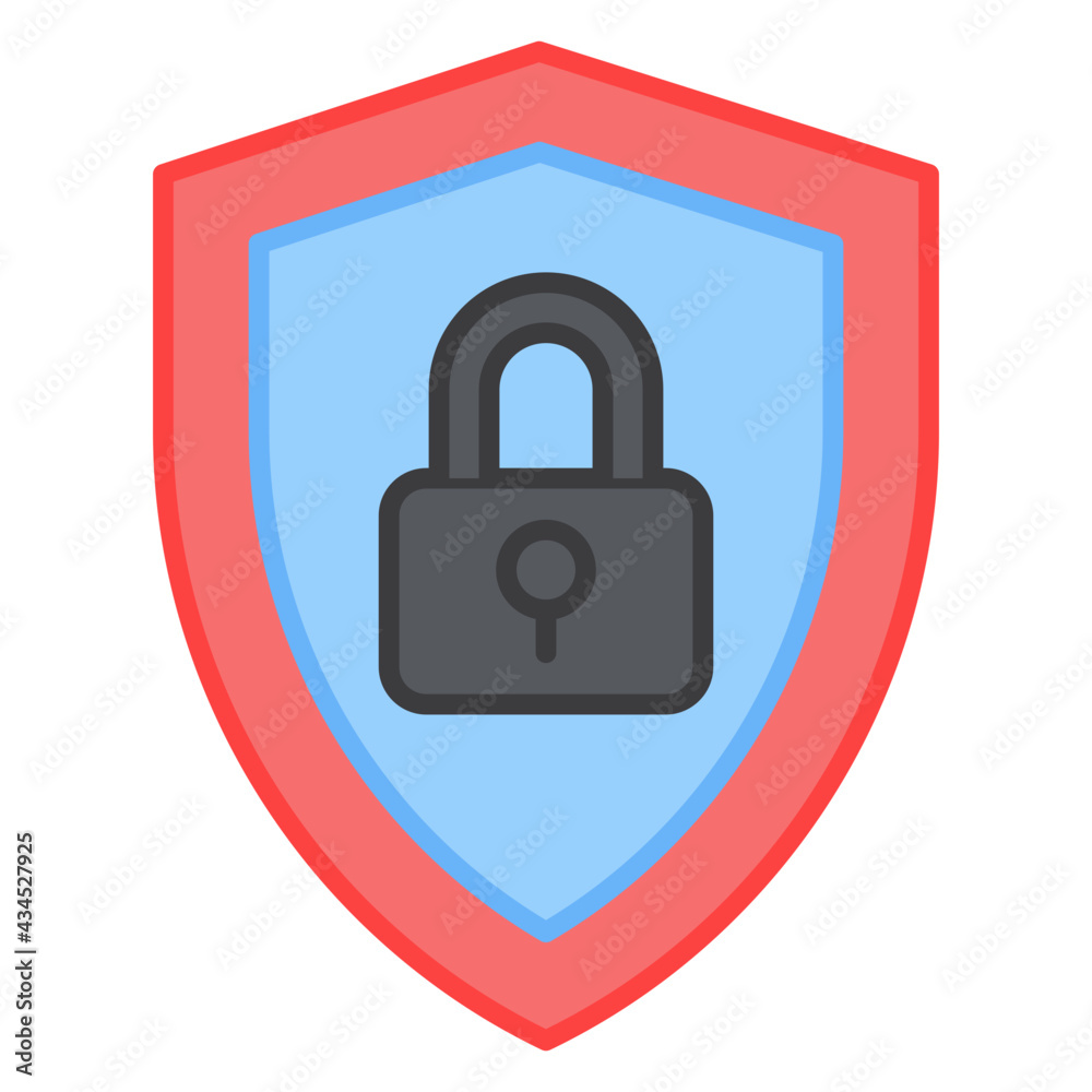 An icon design of padlock inside shield, cybersecurity vector
An icon design of padlock inside shield, cybersecurity vector