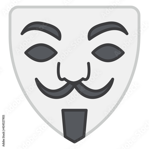 A creative design icon of hacker mask