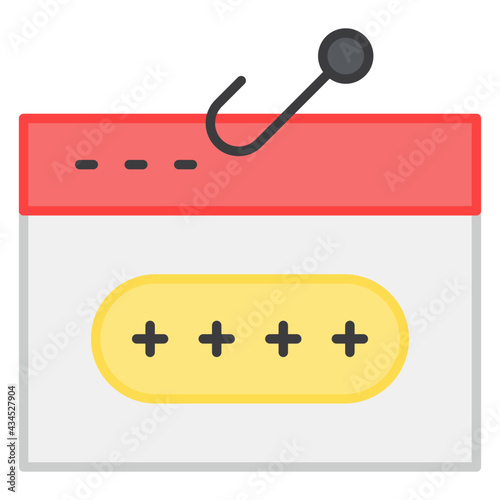A modern style icon of phishing website