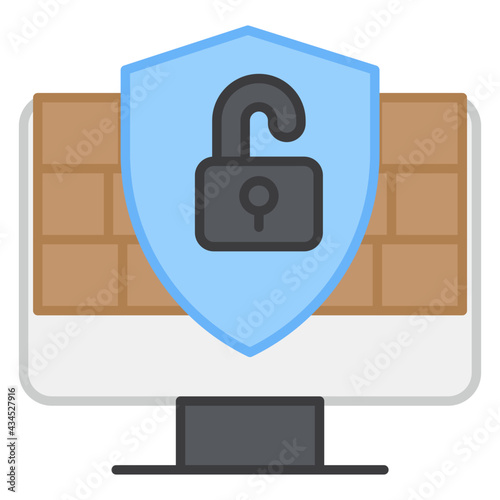 A perfect design icon of unlock system 