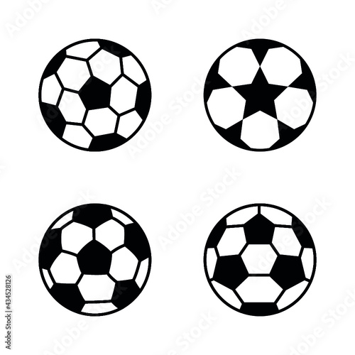 Soccer ball  simple style  icon. Vector illustration isolated on white background