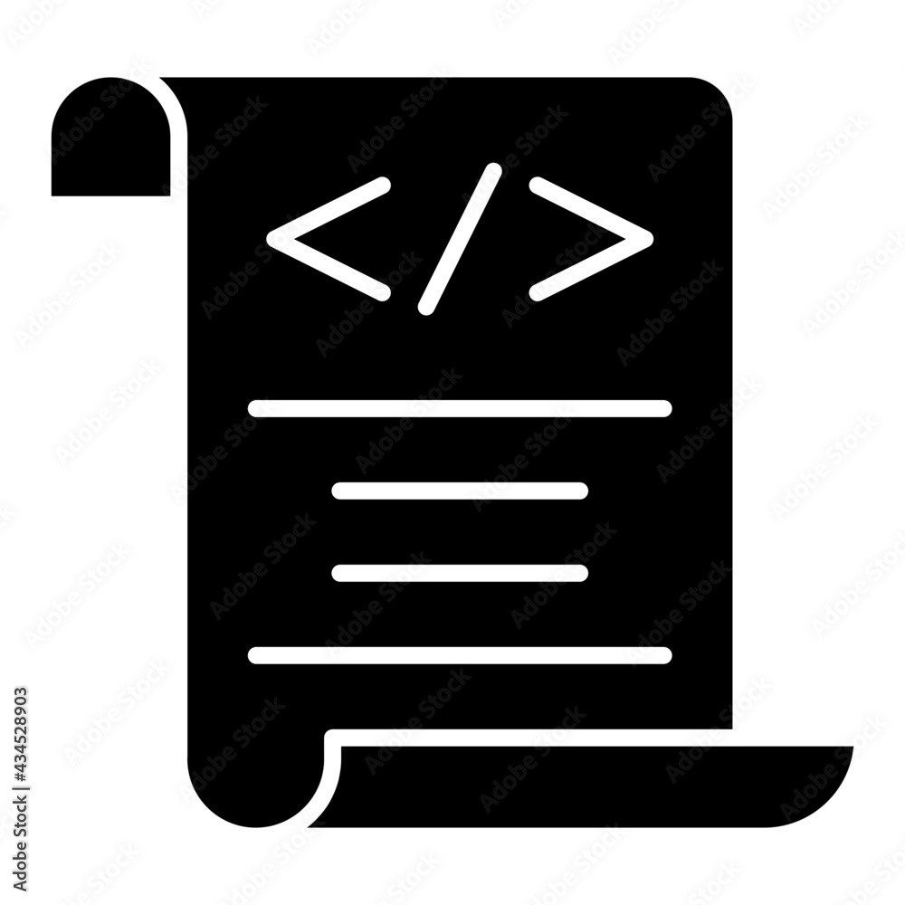 A modern design icon of coding file 
