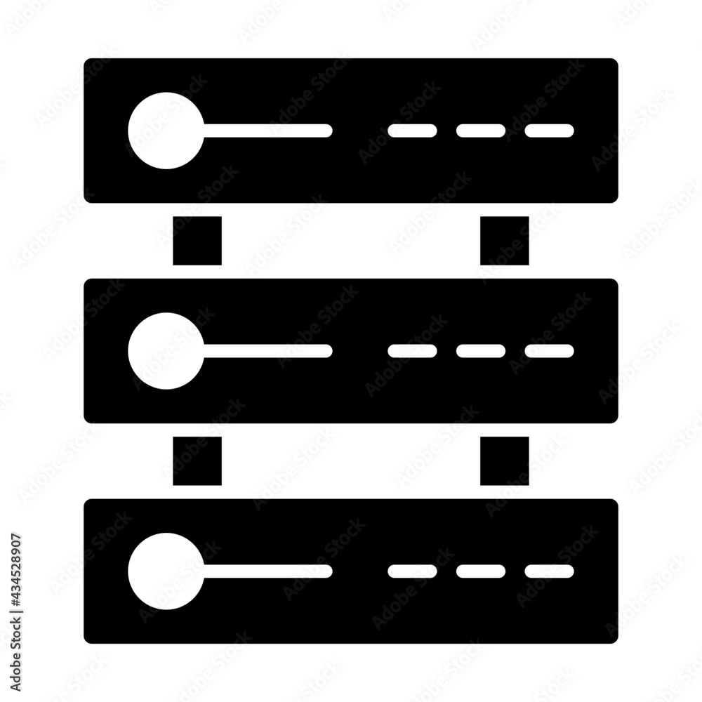 A modern design icon of data server A modern design icon of data server