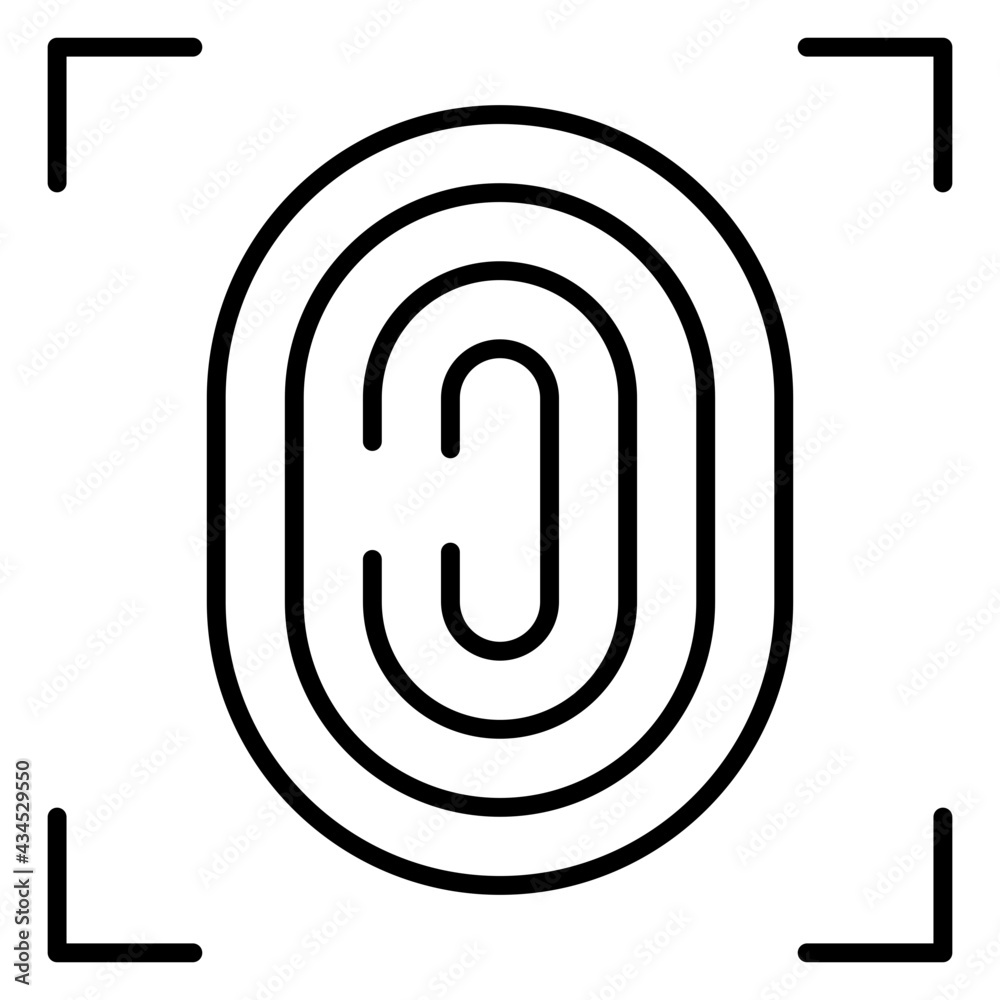 A modern design icon of fingerprint scanning A modern design icon of fingerprint scanning