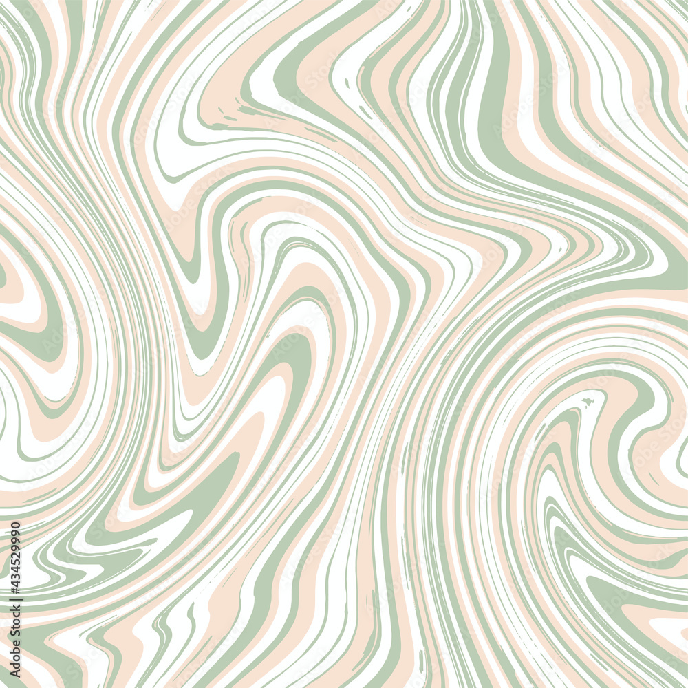 Liquid marble texture design, colorful marbling surface, cream lines, nature  abstract paint design, vector illustration
