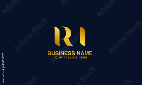 RI R  I initial logo | initial based abstract modern minimal creative logo, vector template image. luxury logotype logo, real estate homie logo. typography logo. initials logo.
