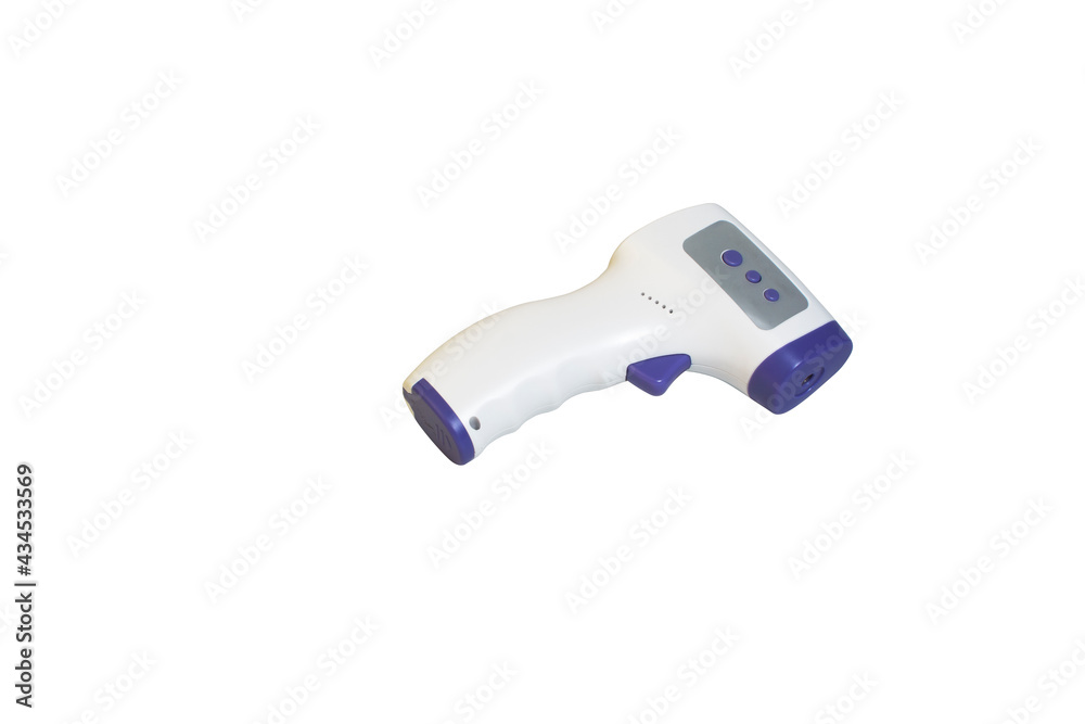 infrared thermometer on white background, isolate