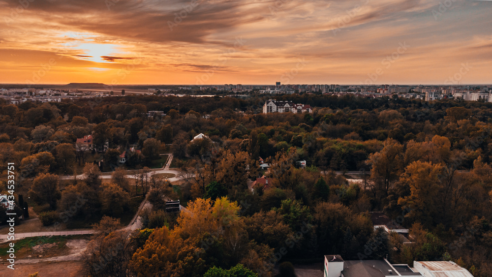 sunset in Warsaw zachód słońca 