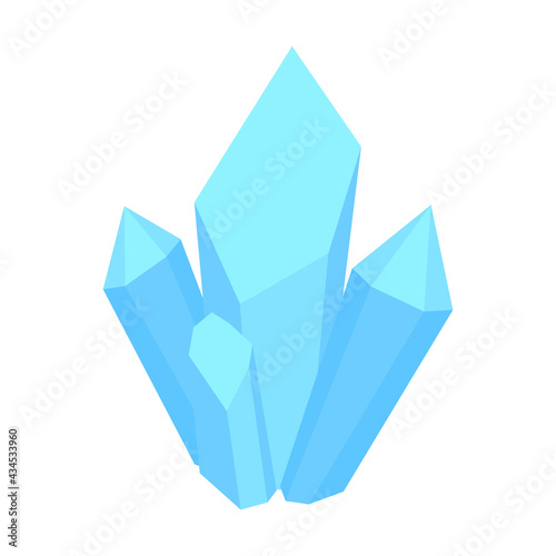 Crystal Sign Emoji Icon Illustration. Mineral Vector Symbol Emoticon Design Clip Art Sign Comic Style.