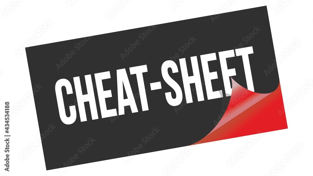 Obraz premium CHEAT-SHEET text on black red sticker stamp.