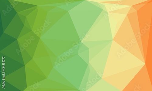abstract geometric background with green and orange gradient