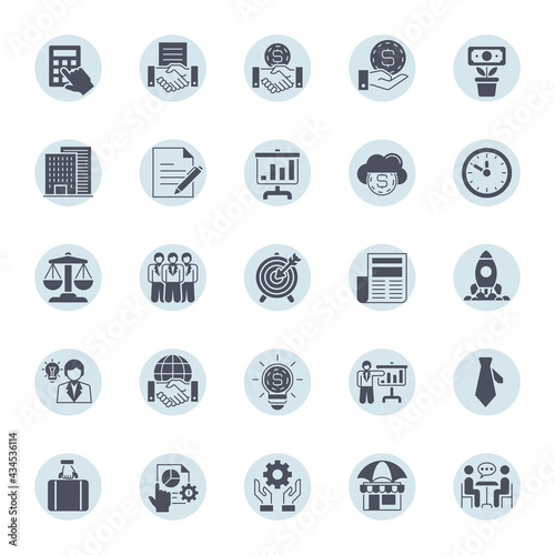 Glyph icons for business.