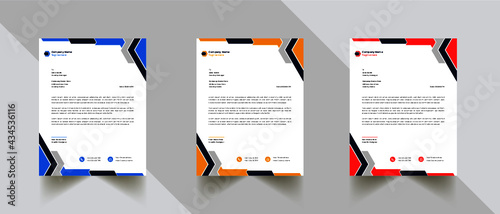 Modern And Clean Letterhead Design Template Business Style Professional Template Design Creative Business Letterhead Design Template for your business, with color variation 