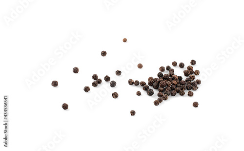 Black pepper on a white background