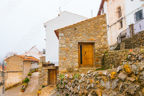 Chodos (Xodos), Castellon province, Valencian Community, Spain. Historic village. Beautiful medieval town on the Penyagolosa mountain in the Alcalatén area. photo