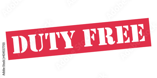 DUTY FREE Vector stamp. White isolated
