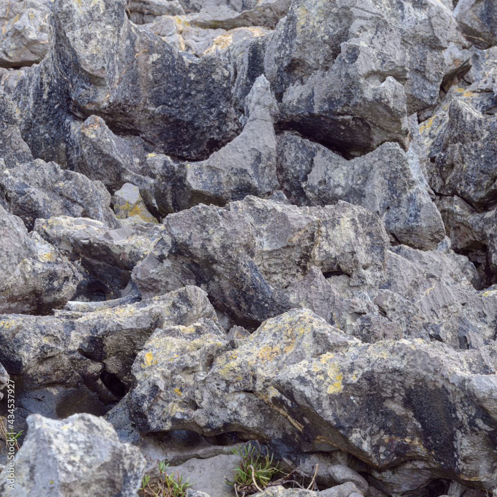 Vista abstracta de un conjunto de rocas
