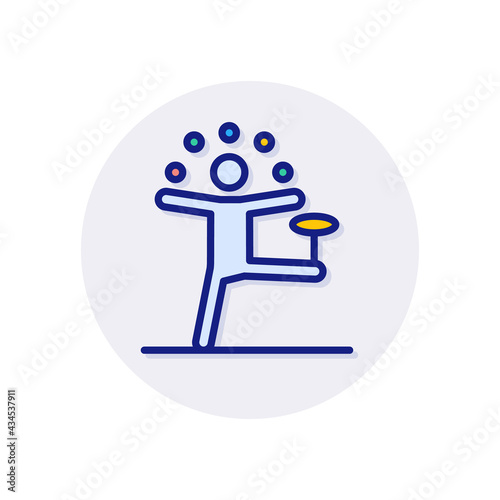 Spinning Plates icon in vector. Logotype