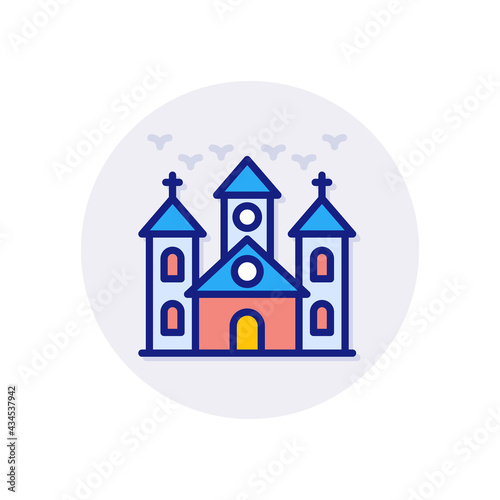 Haunted House icon in vector. Logotype