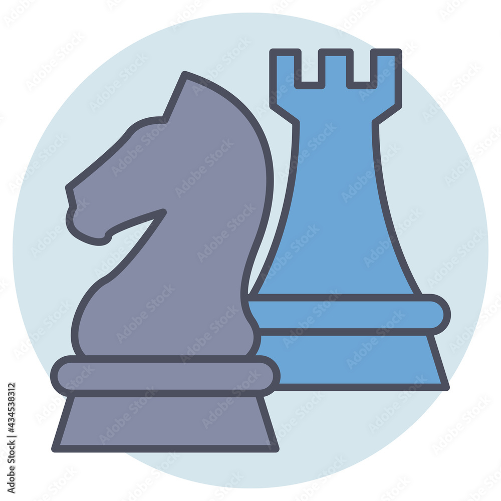 Filled outline icon for strategy. Filled outline icon for strategy.