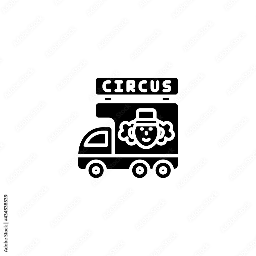 Circus Van icon in vector. Logotype