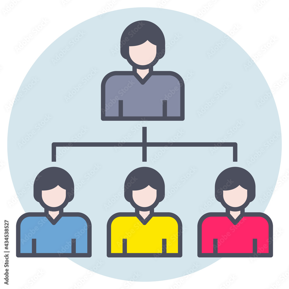 Filled outline icon for teamwork. Filled outline icon for teamwork.