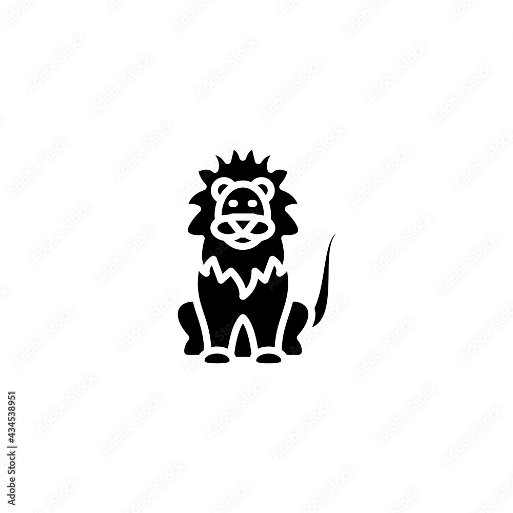 Fototapeta premium Circus Lion icon in vector. Logotype
