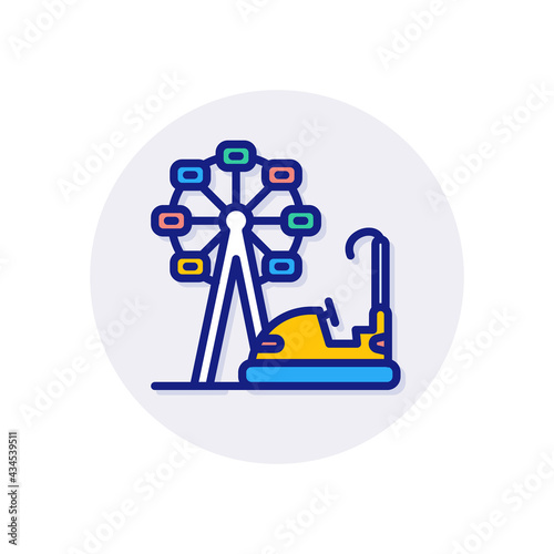 amusement park icon in vector. Logotype