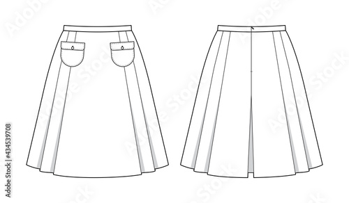 A line skirt illustration cheap