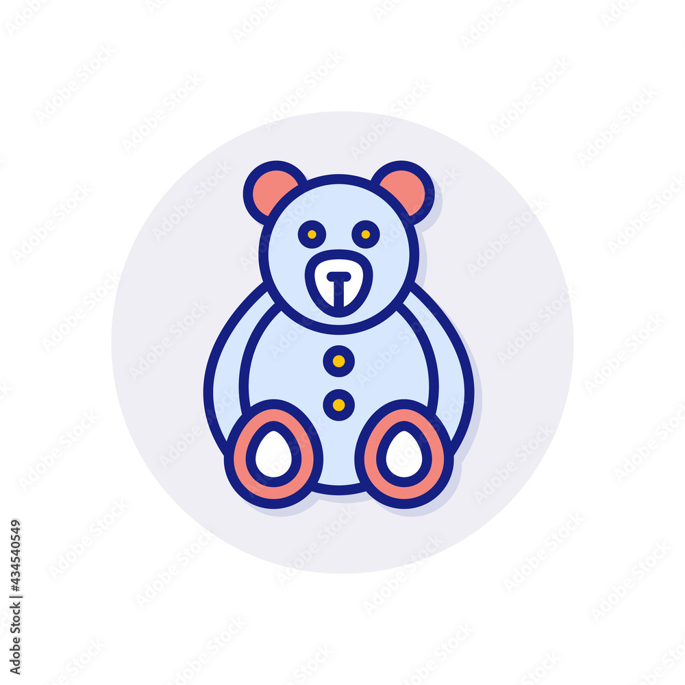 Obraz premium Teddy Bear icon in vector. Logotype