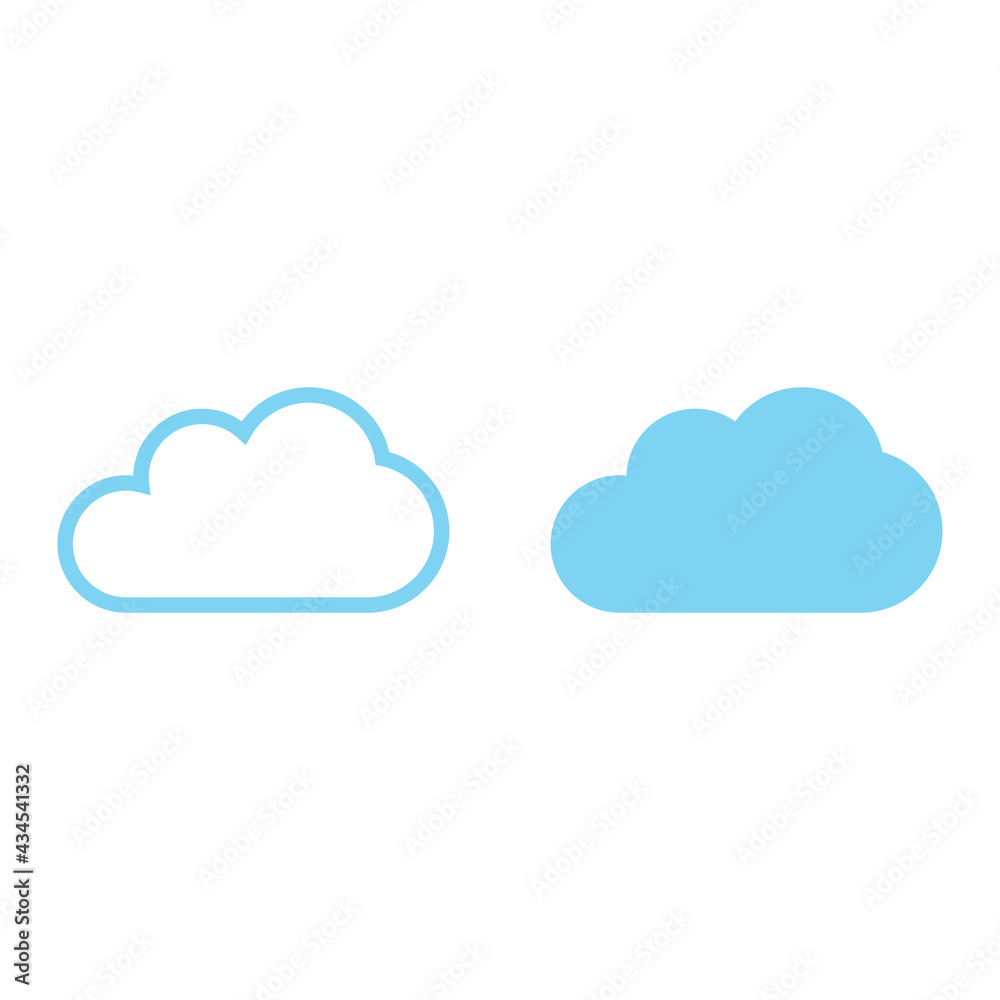Vector cloud icon cloud illustration isolated Vector cloud icon cloud illustration isolated