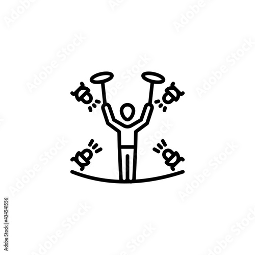 Spinning Plates icon in vector. Logotype