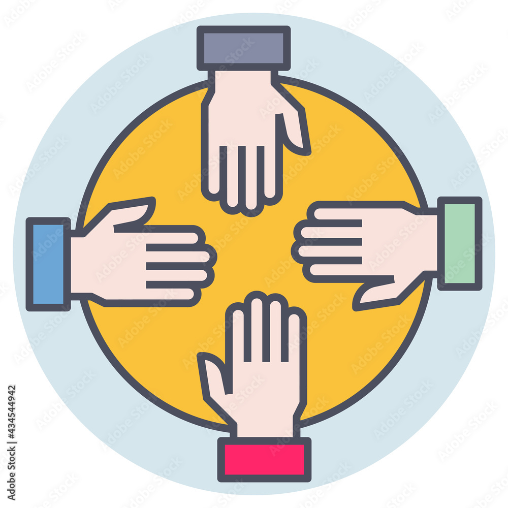 Obraz premium Filled outline icon for unity.