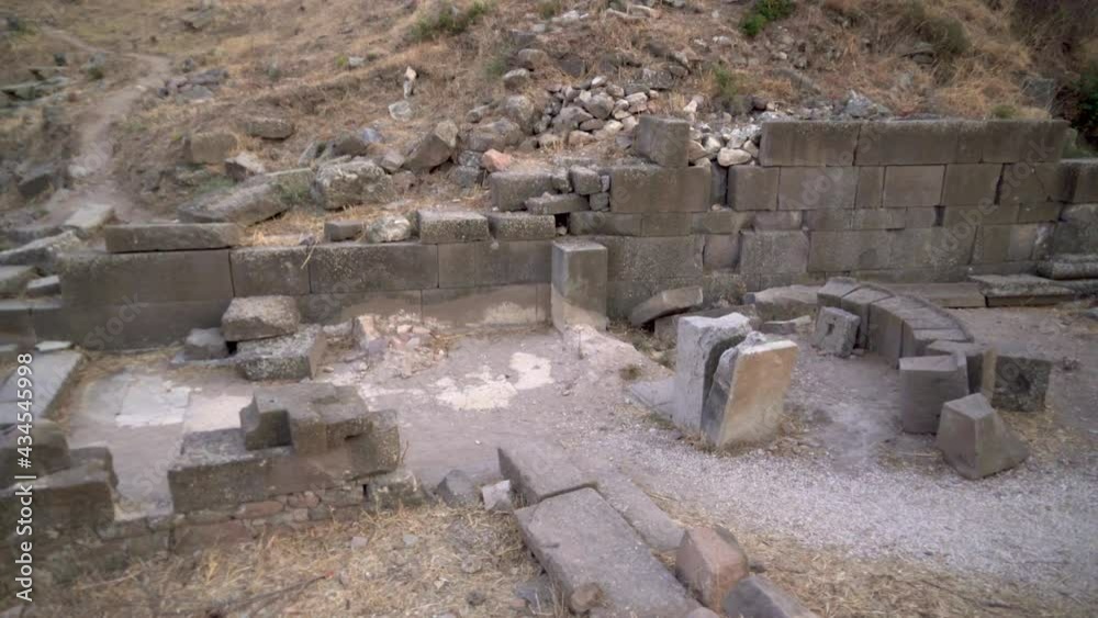 Old historical stone works of ancient civilization city before Christ ...