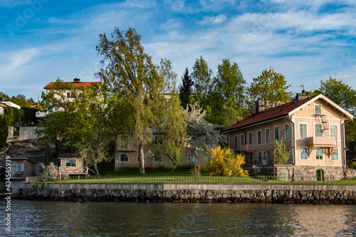 Stockholm, Sweden Houses in the neighbourhood of Malarhojden.
