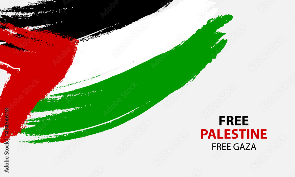 Palestine texture flag design. Free Palestine, free gaza, freedom, save